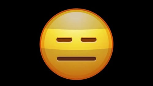 Animated Neutral Emoji with Subtle Light Pulse Effect