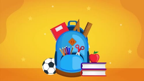 Back To School Animation Without Text 4K