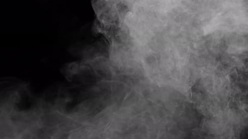 Realistic White Smoke Fluid Motion Element