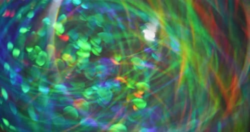 Abstract Background of Colorful, Moving Lights