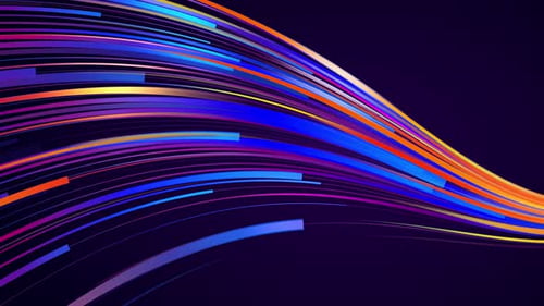 Dynamic Abstract Flowing Colorful Lines Motion Background