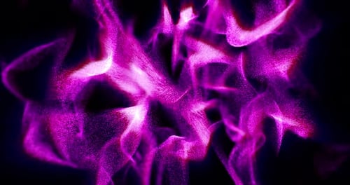 Abstract Glowing Purple Particle Flow Motion Background