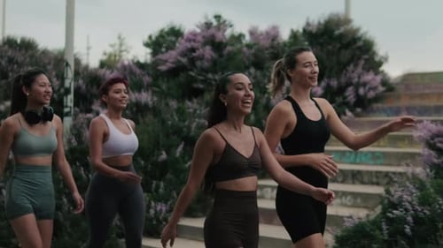 Friends After Workout: A Refreshing Walk in the Park