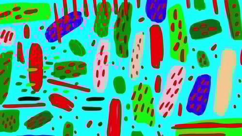 Vibrant Abstract Brush Strokes Looping Background Animation