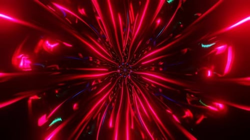 A Rhythmic VJ Loop Showcasing Neon Disco Strobe Flashes