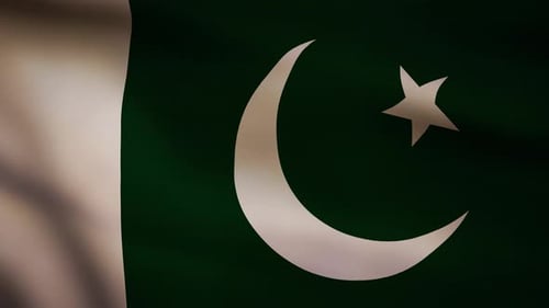 Waving Pakistan National Flag Loop Background