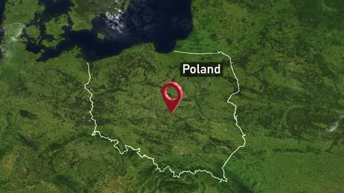 Poland Country Zoom from Space
