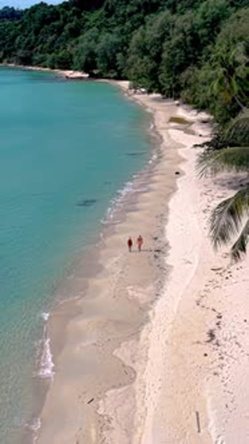 Stunning Beach Views of Koh Kood Island in Thailand with Palm Trees Swaying Gently