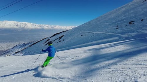Skigebiet Skifahrer