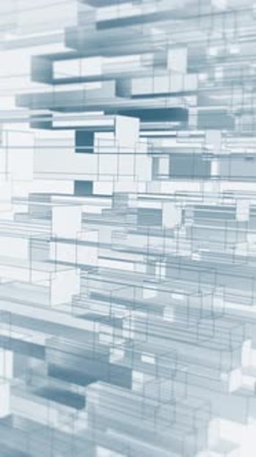 Vertical Video - Geometric Wireframe Shapes Abstract Background