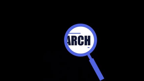 Magnifying Search Letter Animation HD On Alpha