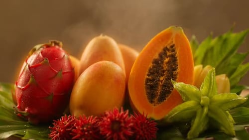 Tropical Fruit Market Scene
