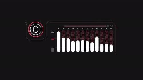 Infografía sencilla de la caída del euro en Alpha Channel