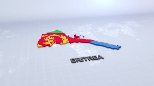 Eritrea Map With Flag