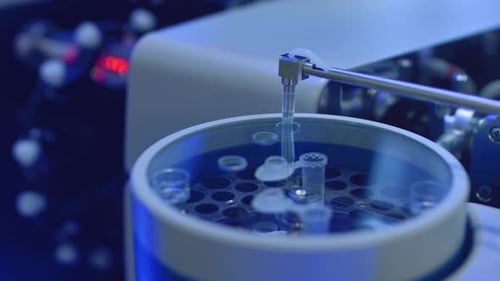 Automated Pipette Filling Medical Sample Test Tubes