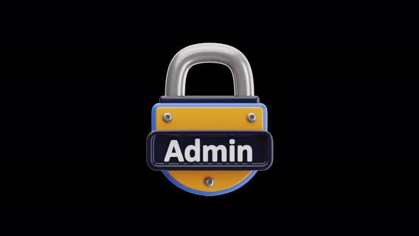 3D Animation of Access Granted wtih Padlock | Alpha Channel, Elements ...