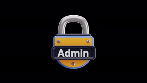 3D Animation of Access Granted wtih Padlock | Alpha Channel