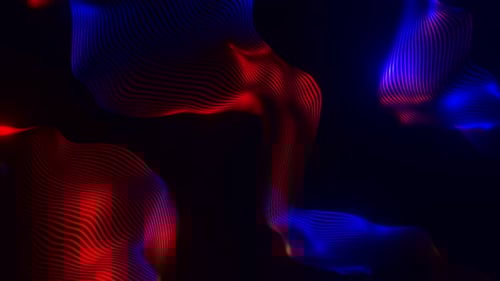 Wavy Fabric Stripes Move in Space