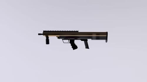 Shootgun Rifle 3d object rotating loop