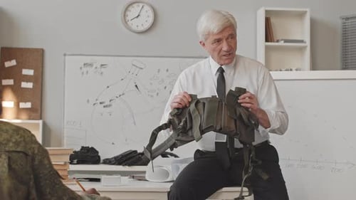 Tactical Vest Presented in Classroom Setting