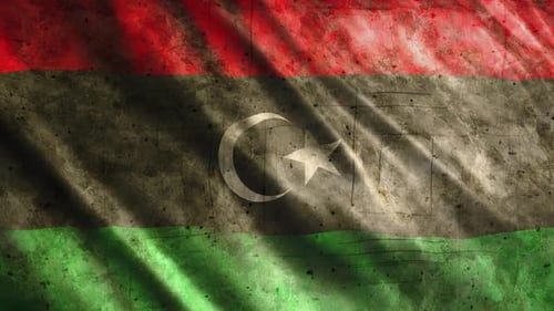 Drapeau de la Libye Grunge