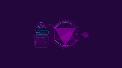 Detail für das mit einer Kurve animierte Scifi-Interface in 3D