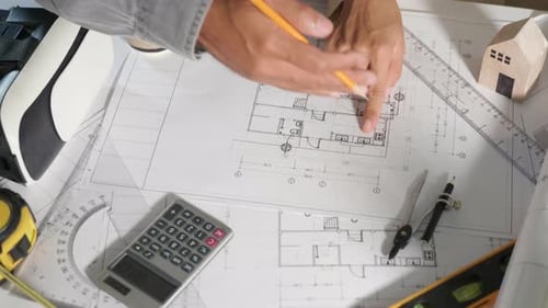 Architect team meeting consult and work for architectural construction project with partner