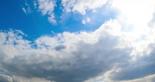 White Clouds Floating in a Stunning Blue Sky