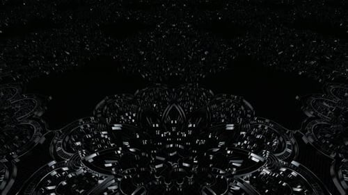 Dark Abstract Geometric Mechanical Pattern Background Loop
