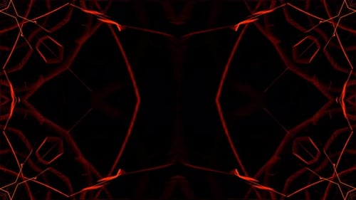 Orange Futuristic Neon Light Mandala Background Vj Loop In 4K