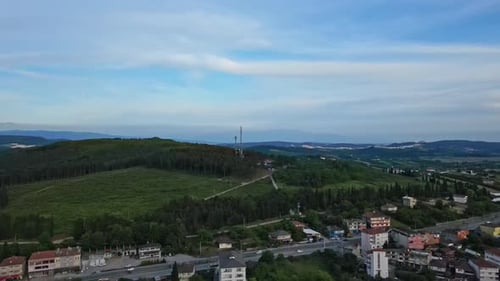Aerial Drone Town 2K
