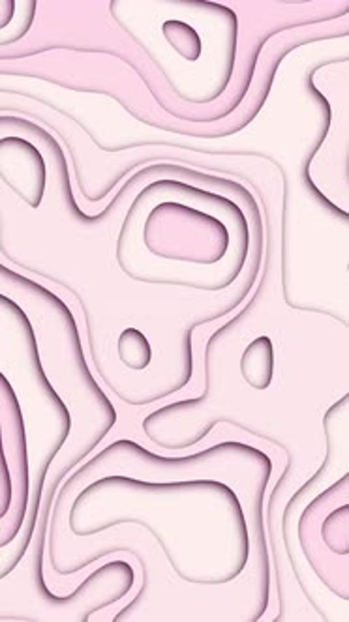 Animated Pink Abstract Paper Cut Flowing Loop Background