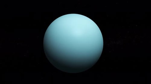 Uranus 3d Planet Rotierte Ansicht auf den Weltraum