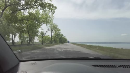 Driving inside the car POV on the Highway