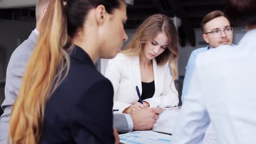 People, Planning, Strategy and Corporate Concept - Business Team with Scheme Meeting