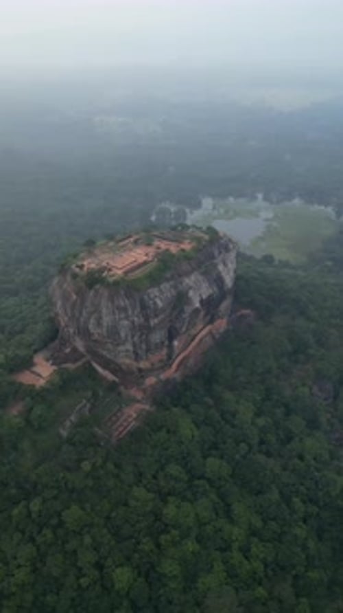 Aerial view of Sigiriya lion rock fortress