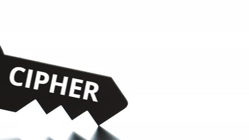 CIPHER Text on the Key Silhouette