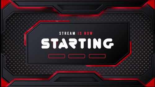 Livestreaming Intro Overlay Twitch Animation Red Theme