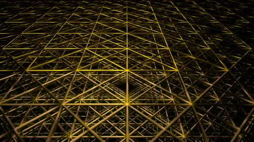 Circle Movement On Gold Blurred Grate Background Vj Loop In 4K