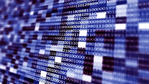 Futuristic Blue Digital Data Stream Background Animation