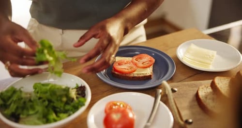 Making Healthy Sandwich at Home