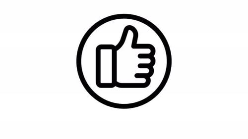 Animated Social Media Thumbs Up Like Icon