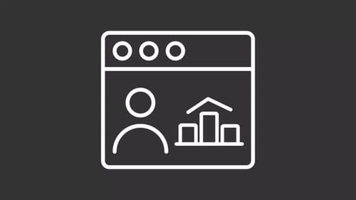 Customer data white line animation