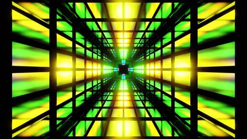 Bright Sci Fi Jail Tunnel Vj Loop Background HD