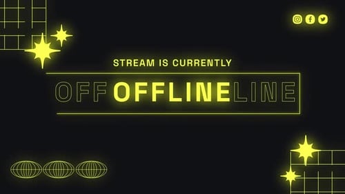 Neon Glow Stream Offline Screen Animation