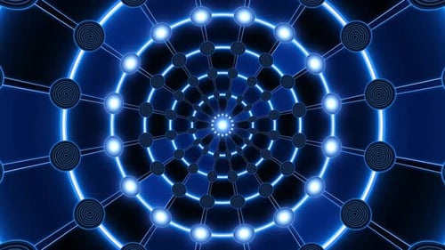 Glow Blue Circle Light Check Pattern Background