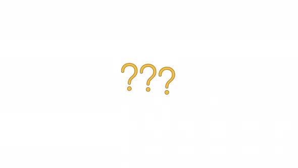 Bouncing question marks line 2D object animation, Elements Motion ...
