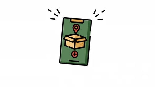 Animated Smartphone Delivery Tracking Icon