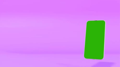 3d Render of Smartphone with Green Screen - Smartphone Mockup