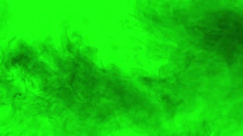 Abstract Smoke Effect on Green Background